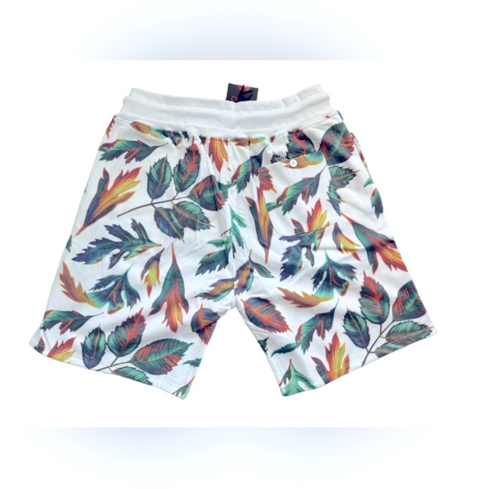 RTGB™ “Summer Leaf” Mens Shorts White XL/1X Rarefind MSRP $87